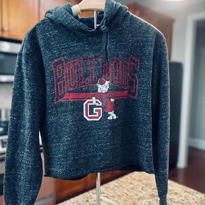 Gray Bulldogs Graphic Hoodie.  Size small.  Fits like a‎ medium.